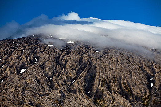 火山,冰河,顶峰,云,半岛,斯奈山半岛,西部,冰岛,韦斯特兰德,欧洲