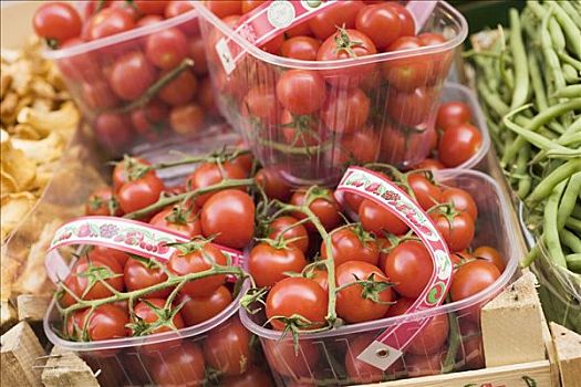 西红柿茎,扁篮,市场