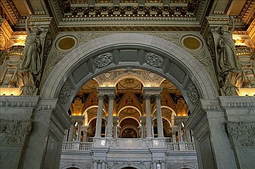 国会图书馆,杰斐逊,建筑,华盛顿,美国