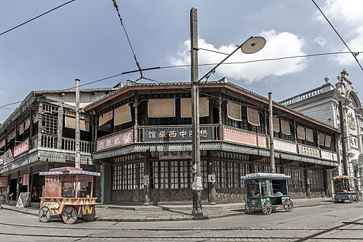 上海车墩影视基地内的老上海建筑