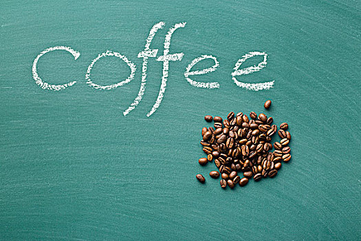 咖啡豆,黑板