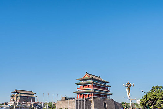 中国北京正阳门城楼古建筑