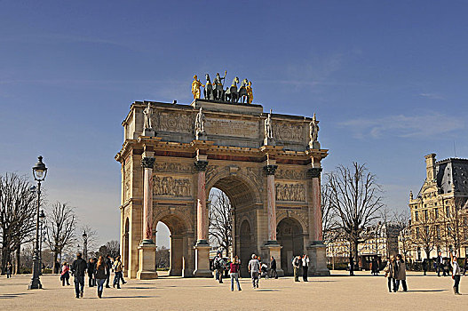 拱形,旋转木马,巴黎,法国