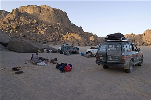 沙漠,露营,利比亚