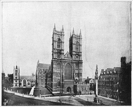 威斯敏斯特教堂,伦敦,迟,19世纪,艺术家,未知
