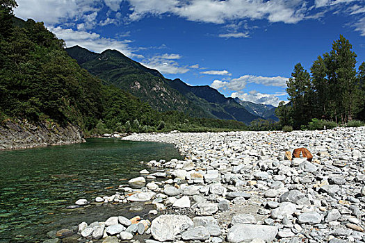 山谷,提契诺河,瑞士