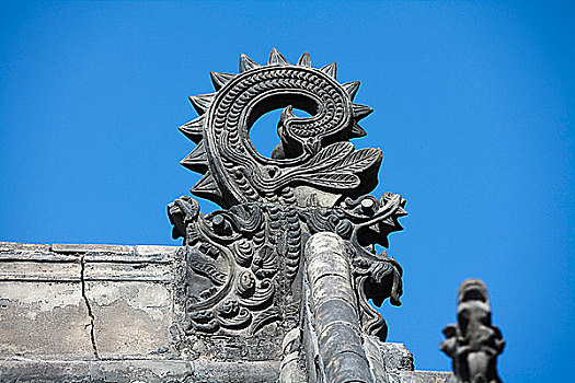 雕塑,龙,庙宇,平遥,山西,中国