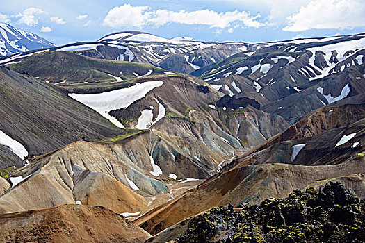 火山地貌,雪,兰德玛纳,国家公园,冰岛,欧洲