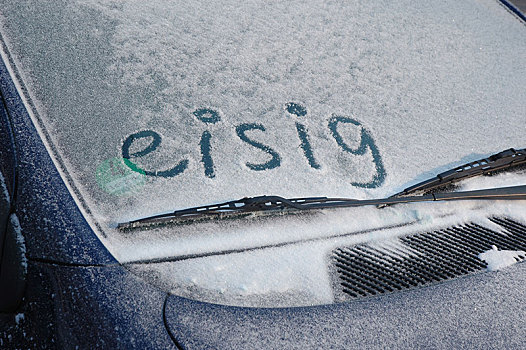 雪,车窗,文字,冰,德国,欧洲