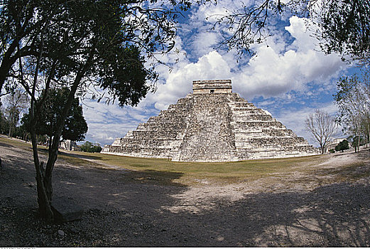库库尔坎金字塔,奇琴伊察,尤卡坦半岛,墨西哥