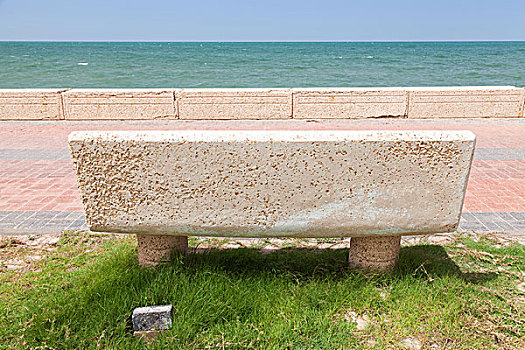 石头,长椅,海岸,沙特阿拉伯