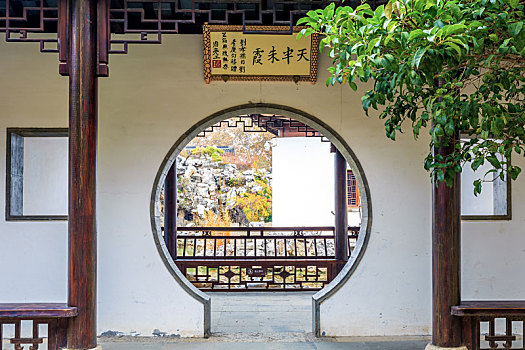 南京市李渔居宅芥子园园林门建筑景观