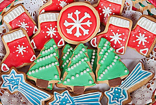 美味,饼干,圣诞节,形状
