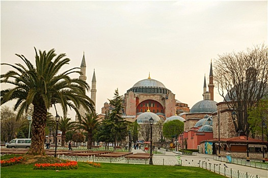 圣索菲亚教堂,伊斯坦布尔,土耳其,早,早晨