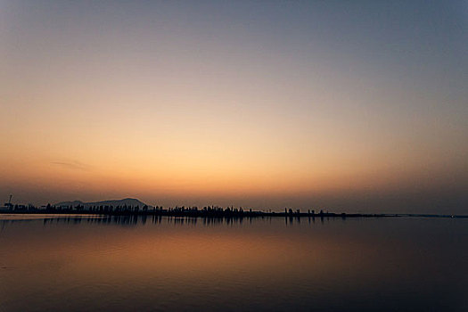 风景,湖,日落