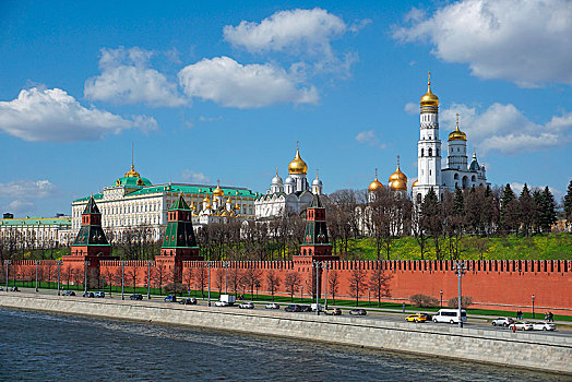 莫斯科,克里姆林宫,圣母升天大教堂,天使长,大教堂,钟楼,俄罗斯,欧洲