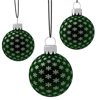 隔绝,悬挂,绿色,圣诞装饰