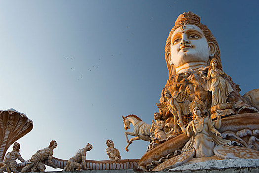 巨大,雕塑,湿婆神,岛屿,泰米尔纳德邦,印度,亚洲