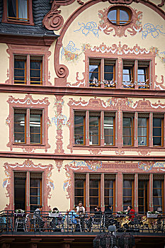 装饰,涂绘,建筑,历史建筑,古登堡,美因茨