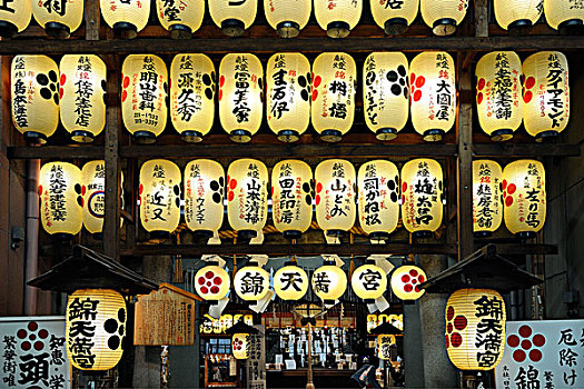 纸灯笼,市场,京都,关西,本州,日本