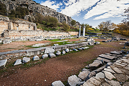 柱子,遗址,场所,希腊
