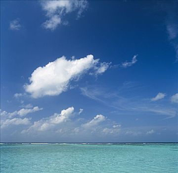 热带,海景,海洋,天空