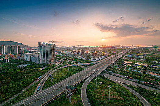 中国广东深圳前海粤港澳大湾区城市风光