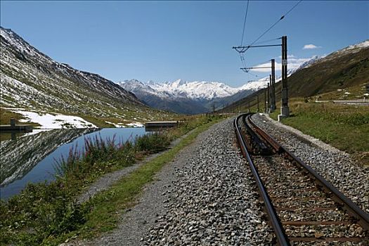 湖,齿轨铁路,局部,瑞士