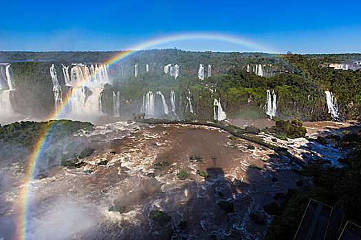 风景,伊瓜苏瀑布,彩虹,伊瓜苏国家公园,巴西