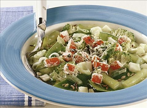 蔬菜浓汤,意大利调料,蔬菜汤