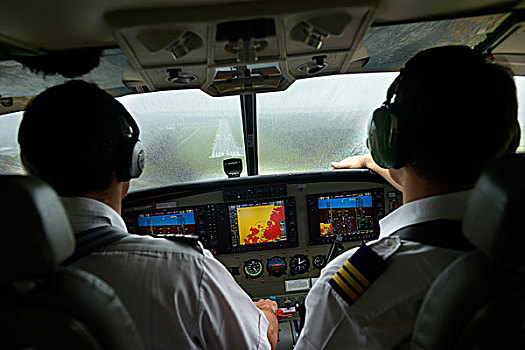 飞行甲板,飞机,降落,雨,印度尼西亚,亚洲