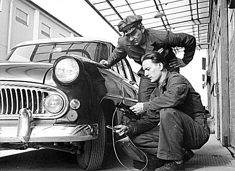 服务,车库,特雷勒堡,瑞典,20世纪50年代,艺术家,未知