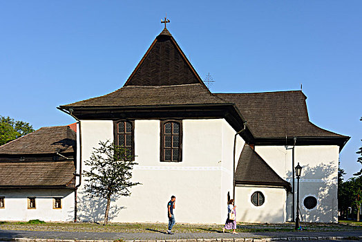 木质,教堂,斯洛伐克