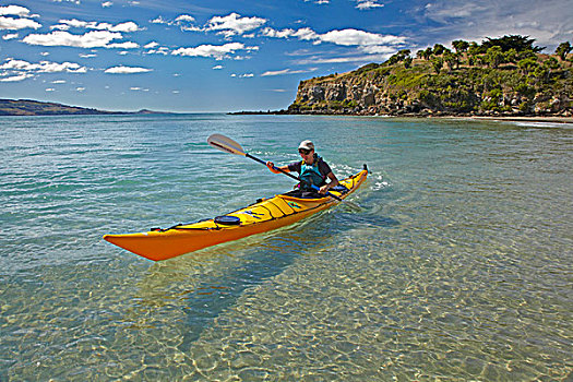 皮艇,海滩,靠近,历史,毛利人,场所,北方,南岛,新西兰