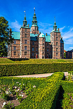 城堡,花园,哥本哈根,丹麦