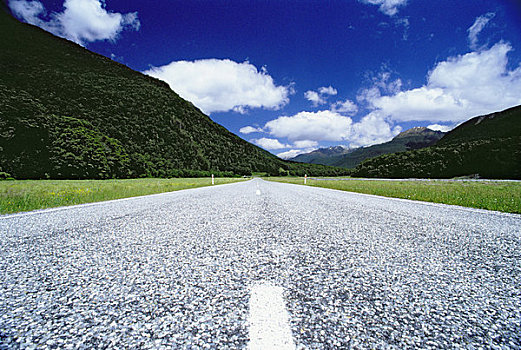 道路,远景,山