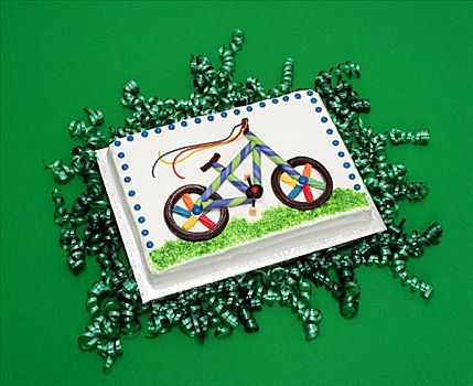 自行车,绿色,聚会,带