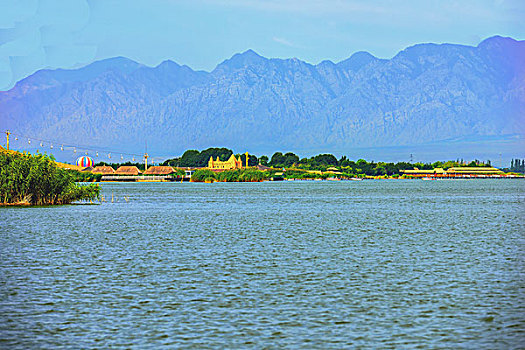 宁夏回族自治区,沙湖景观