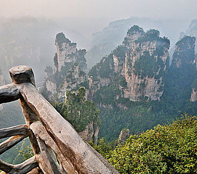 山,五陵塬,地区,风景,许多,顶峰,展示