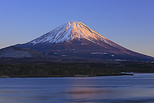 山,富士山,朝霞