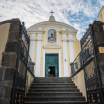 楼梯,正面,教堂,坎帕尼亚区,意大利
