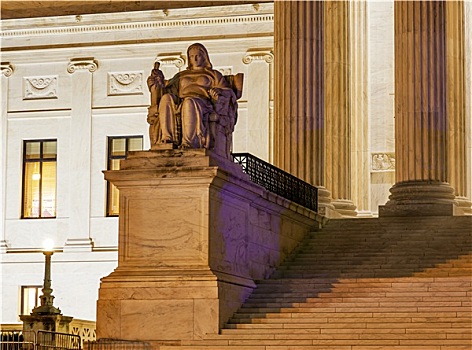美国,最高法院,雕塑,国会山,华盛顿特区