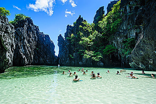 旅游,隐藏,湾,清水,群岛,巴拉望岛,菲律宾