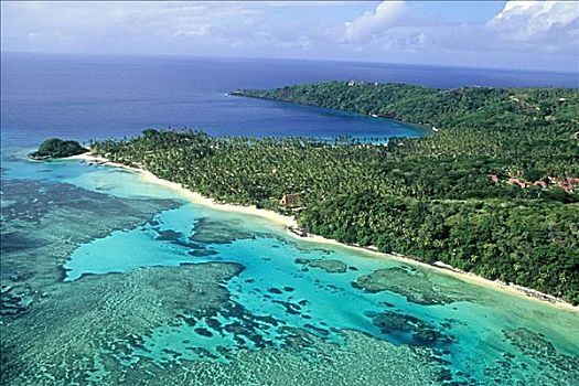 斐济,瓦卡亚岛,航拍,海岸,瓦卡亚