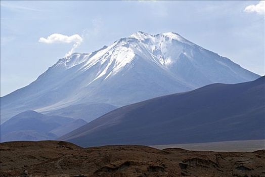 火山,乌尤尼,高地,玻利维亚