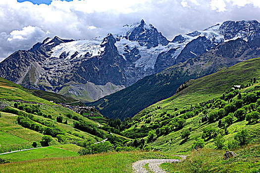 法国,阿尔卑斯山,山峦