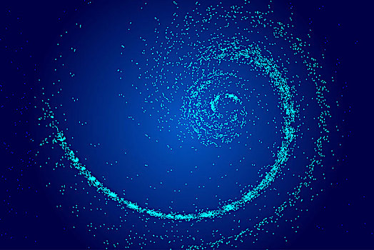 深蓝色宇宙涡旋粒子,网络技术大数据抽象背景
