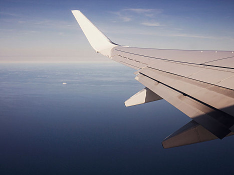 风景,飞机,上方,海洋