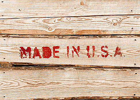 美国,红色,标签,木盒