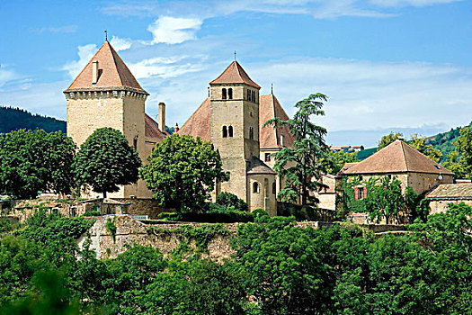 城堡,14世纪,酒乡,勃艮第,法国